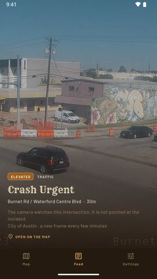 The Feed with the last 24 hours of Austin incidents